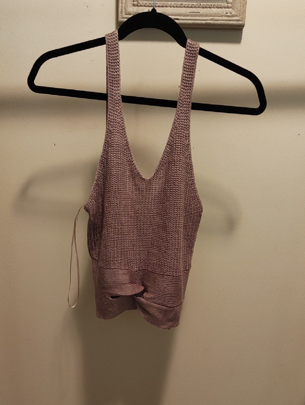 Love Tree Mauve Knit V-Neck Tank
